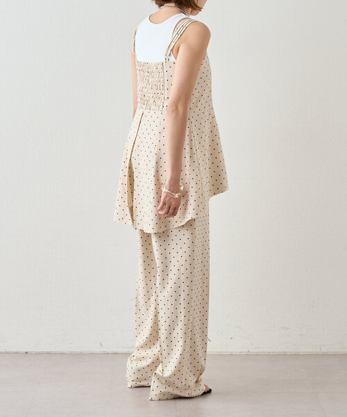 SHENERY（シーナリー）の「《リラックスムード》ダブルストラップドットサロペット（サロペット/オーバーオール・レディース・アイボリー・36/38）」の4枚目の写真