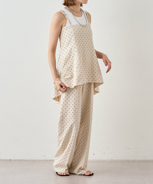 SHENERY（シーナリー）の「《リラックスムード》ダブルストラップドットサロペット（サロペット/オーバーオール・レディース・アイボリー・36/38）」の3枚目の写真