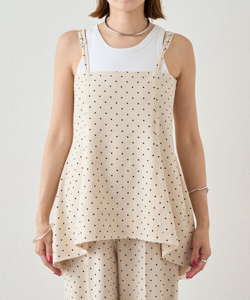 SHENERY（シーナリー）の「《リラックスムード》ダブルストラップドットサロペット（サロペット/オーバーオール・レディース・アイボリー・36/38）」の16枚目の写真
