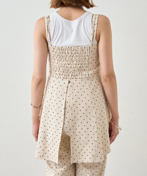 SHENERY（シーナリー）の「《リラックスムード》ダブルストラップドットサロペット（サロペット/オーバーオール・レディース・アイボリー・36/38）」の14枚目の写真