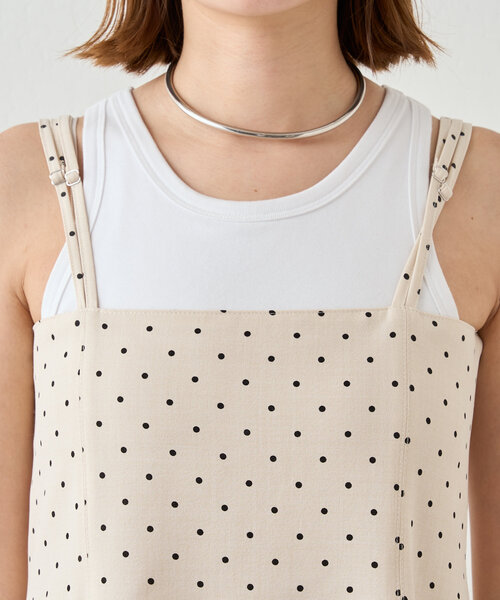 SHENERY（シーナリー）の「《リラックスムード》ダブルストラップドットサロペット（サロペット/オーバーオール・レディース・アイボリー・36/38）」の13枚目の写真