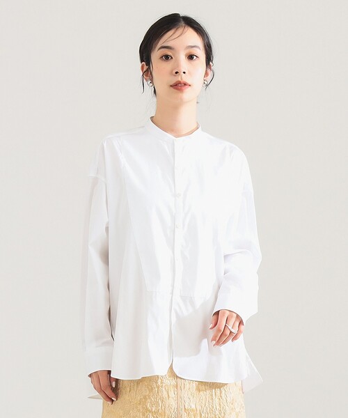 TICCA / ノーカラー ビブヨーク シャツ（シャツ/ブラウス）｜TICCA