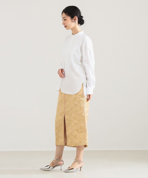 TICCA / ノーカラー ビブヨーク シャツ（シャツ/ブラウス）｜TICCA