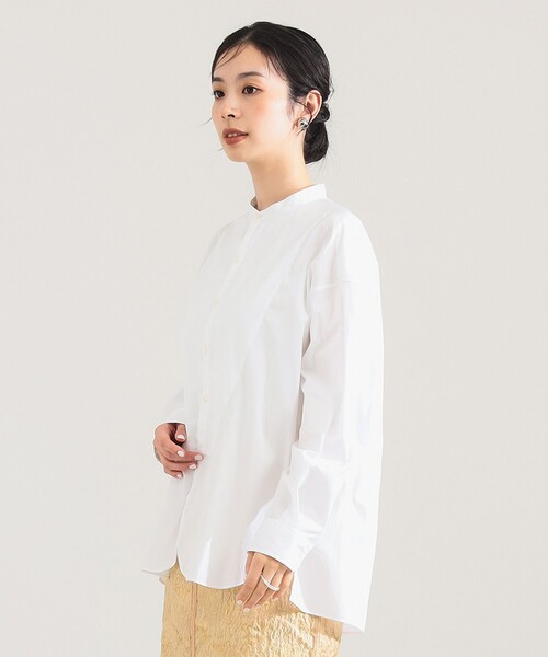 TICCA(ティッカ)の「【1/1値下げ】TICCA / ノーカラー ビブヨーク シャツ(シャツ/ブラウス・レディース・ホワイト/ライトブルー・ONE SIZE)」の7枚目の写真