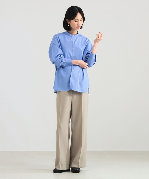 TICCA / ノーカラー ビブヨーク シャツ（シャツ/ブラウス