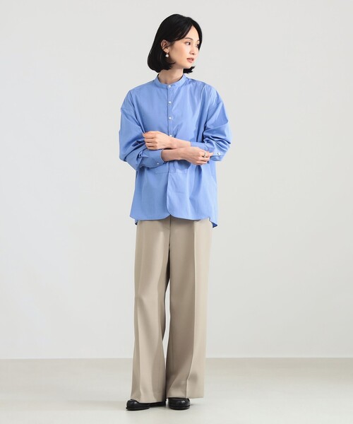 TICCA(ティッカ)の「【1/1値下げ】TICCA / ノーカラー ビブヨーク シャツ(シャツ/ブラウス・レディース・ホワイト/ライトブルー・ONE SIZE)」の10枚目の写真