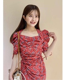 SNIDEL◆トップス/FREE/ポリエステル/RED SNIDEL 【SALE50%OFF】【即納】 スナイデル トップス 24秋冬