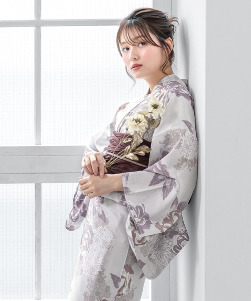 SOUBIEN] ソウビエン 浴衣 2点 セット (浴衣/兵児帯) レディース 大人