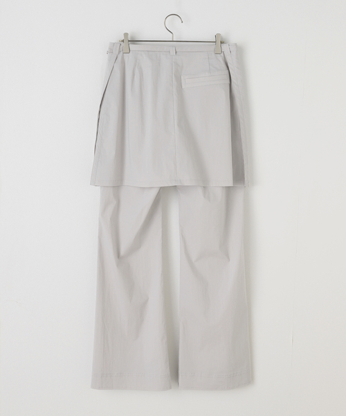 LOW CLASSIC(ロウ クラシック)の「【LOW CLASSIC/ロウ クラシック】WARP SKIRT PANTS(その他パンツ・レディース・ライトグレー・MEDIUM)」の2枚目の写真