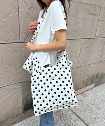 ドット ストライプ 2WAYトートバッグ エコバッグ