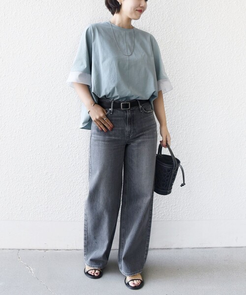 アナイ 23SS オーガンジーニットコンビ プルオーバー カットソー 長袖 38 カットソー|トップス|商品一覧｜ANAYI OFFICIAL ONLINE STORE｜アナイ
