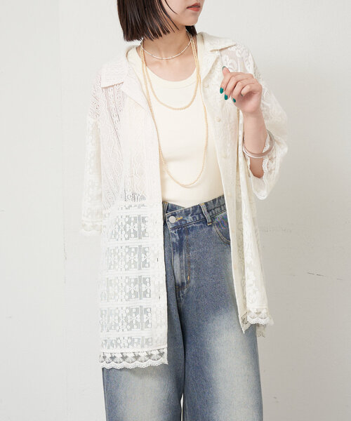 23SS✨マーレット SVENSKA TOP 定価8万円 ブラウス レース S 23SS✨マーレット SVENSKA TOP 定価8万円 ブラウス レース S