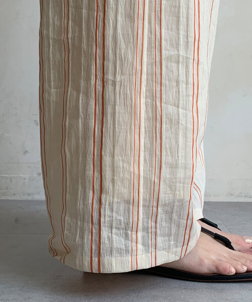 DouDou（ドゥドゥ）の「リネンレーヨンストライプパンツ（その他パンツ・レディース・ベージュ・FREE/TM）」の20枚目の写真