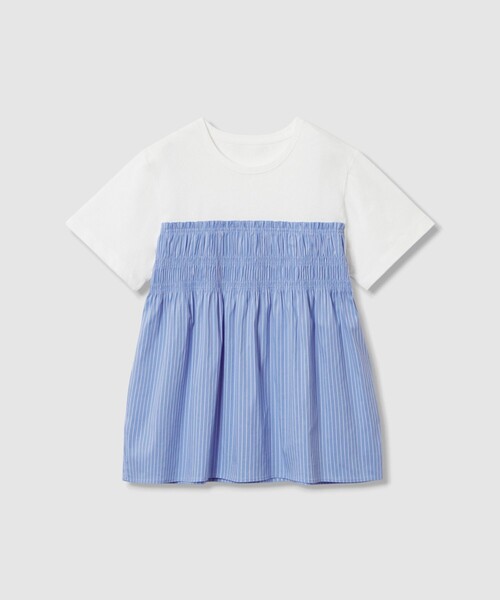 allureville(アルアバイル)の「シャーリングビスチェコンビTシャツ(Tシャツ/カットソー・レディース・オフホワイト/ブルー/ブラック・2)」の11枚目の写真