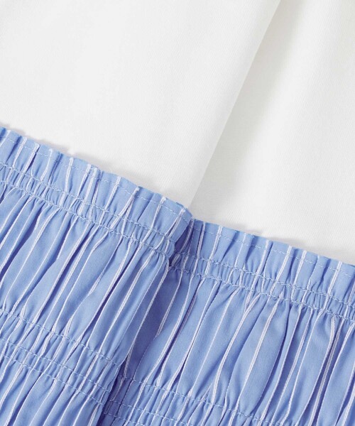 allureville(アルアバイル)の「シャーリングビスチェコンビTシャツ(Tシャツ/カットソー・レディース・オフホワイト/ブルー/ブラック・2)」の13枚目の写真