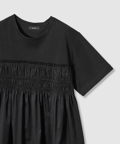 allureville(アルアバイル)の「シャーリングビスチェコンビTシャツ(Tシャツ/カットソー・レディース・オフホワイト/ブルー/ブラック・2)」の15枚目の写真