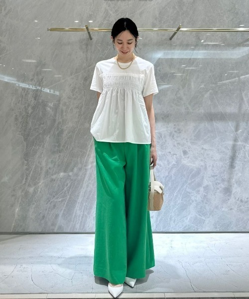 allureville(アルアバイル)の「シャーリングビスチェコンビTシャツ(Tシャツ/カットソー・レディース・オフホワイト/ブルー/ブラック・2)」の20枚目の写真