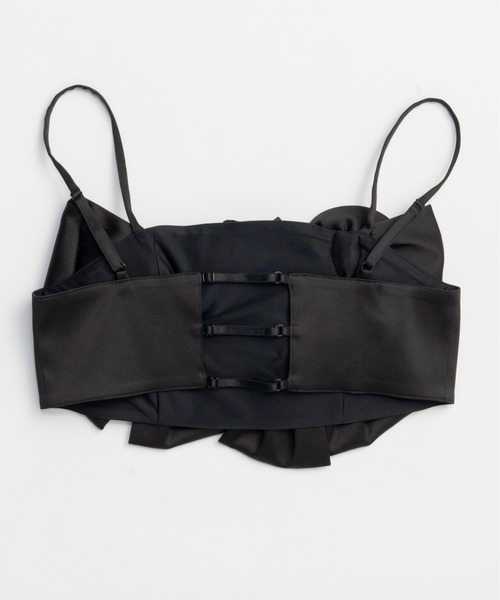 MAISON SPECIAL（メゾンスペシャル）の「Rose Ribbon Motif Bustier/ローズリボンモチーフビスチェ■セットアップ対応■（ベスト・レディース・ブラック/アイボリー・FREE）」の14枚目の写真