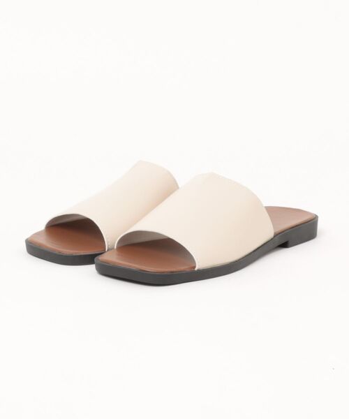 【ALDO】オープンスクエアトゥ フラット サンダル ★ Stylishな STYLEBLOCK サンダル 厚底オープントゥサンダル レディース