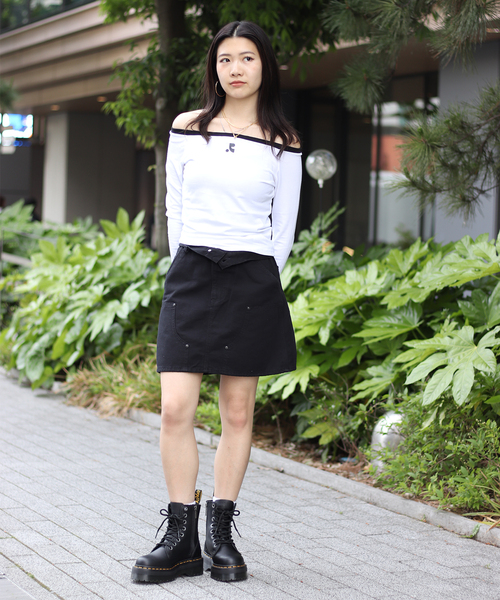 Rest&Recreation(レストアンドレクリエーション)の「【Rest&Recreation/レストアンドレクリエーション】OFF-SHOULDER TOP(Tシャツ/カットソー・レディース・ブラック/ブルー系その他/ホワイト・FREE)」の9枚目の写真