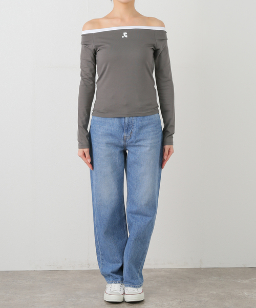 Rest&Recreation(レストアンドレクリエーション)の「【Rest&Recreation/レストアンドレクリエーション】OFF-SHOULDER TOP(Tシャツ/カットソー・レディース・ブラック/ブルー系その他/ホワイト・FREE)」の13枚目の写真