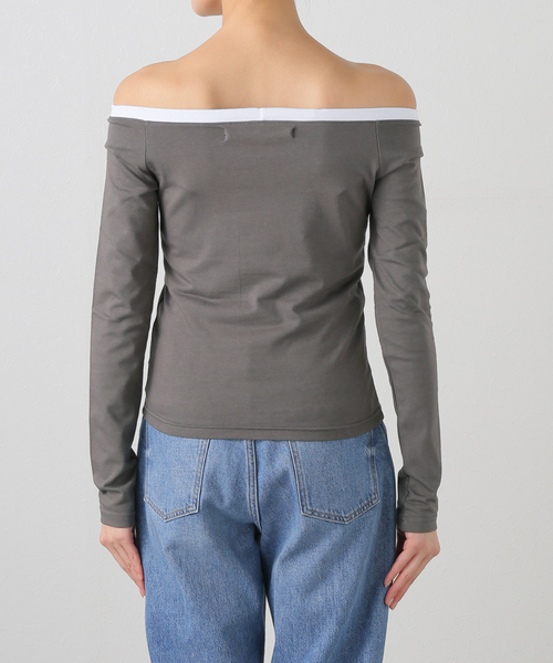 Rest&Recreation(レストアンドレクリエーション)の「【Rest&Recreation/レストアンドレクリエーション】OFF-SHOULDER TOP(Tシャツ/カットソー・レディース・ブラック/ブルー系その他/ホワイト・FREE)」の16枚目の写真