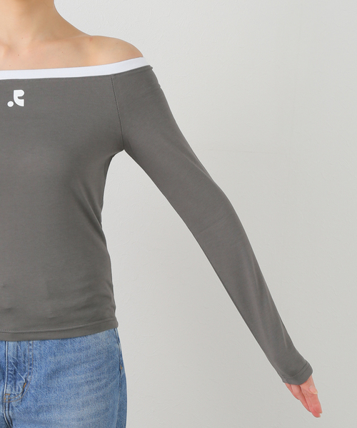 Rest&Recreation(レストアンドレクリエーション)の「【Rest&Recreation/レストアンドレクリエーション】OFF-SHOULDER TOP(Tシャツ/カットソー・レディース・ブラック/ブルー系その他/ホワイト・FREE)」の18枚目の写真