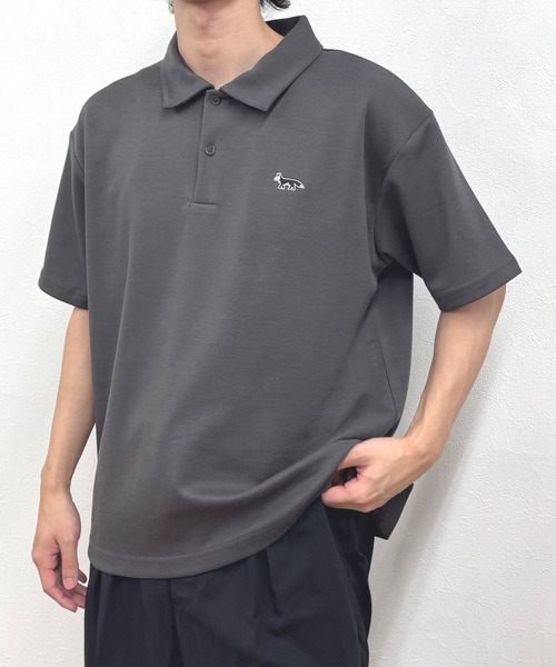 セール】T-MAC ワンポイント刺繍 オーバーサイズ半袖ポロシャツ FOX