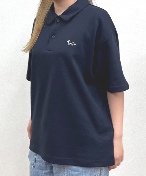 セール】T-MAC ワンポイント刺繍 オーバーサイズ半袖ポロシャツ FOX