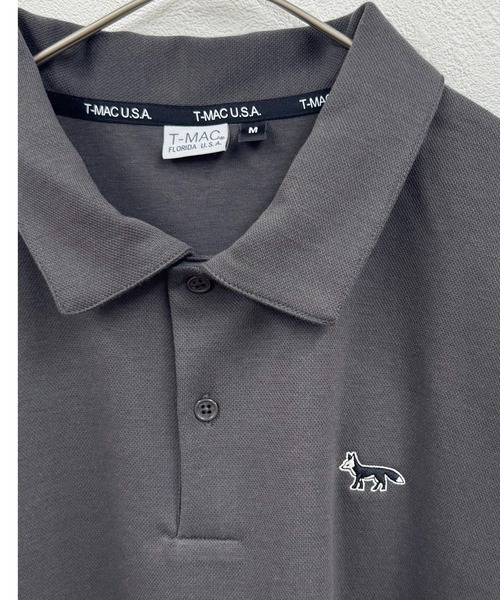 セール】T-MAC ワンポイント刺繍 オーバーサイズ半袖ポロシャツ FOX
