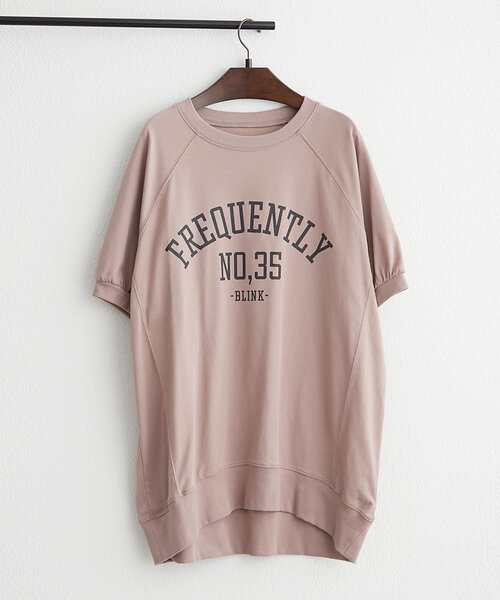 continuer de NICE CLAUP（コンティニューデナイスクラップ）の「大人ロゴT（Tシャツ/カットソー・レディース・モカ/スミクロ/オフホワイト・FREE）」の2枚目の写真