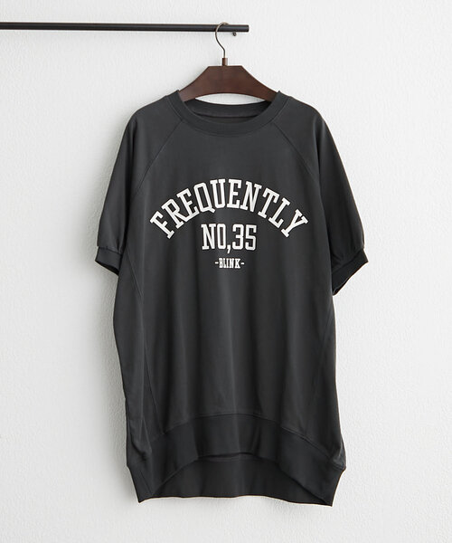 continuer de NICE CLAUP（コンティニューデナイスクラップ）の「大人ロゴT（Tシャツ/カットソー・レディース・モカ/スミクロ/オフホワイト・FREE）」の6枚目の写真