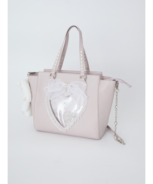 Ank Rouge（アンクルージュ）の「【痛バ】ぬいと一緒におでかけ確定ファンサのおまじないBAG 【大】（トートバッグ・レディース・ピンク/ホワイト/ブラック/ブルー・FREE）」の5枚目の写真