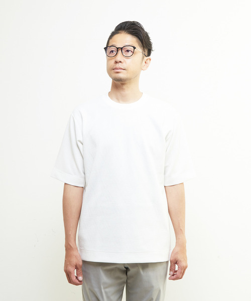 MEN'S MELROSE(メンズメルローズ)の「ライトブリスターTシャツ(Tシャツ/カットソー・メンズ・チャコールグレー/ホワイト/グレイッシュベージュ・3/2/4)」の22枚目の写真