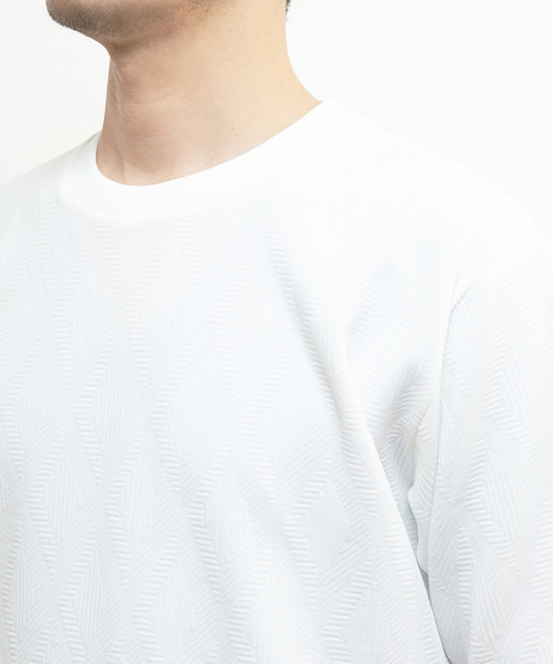 MEN'S MELROSE(メンズメルローズ)の「ライトブリスターTシャツ(Tシャツ/カットソー・メンズ・チャコールグレー/ホワイト/グレイッシュベージュ・3/2/4)」の7枚目の写真