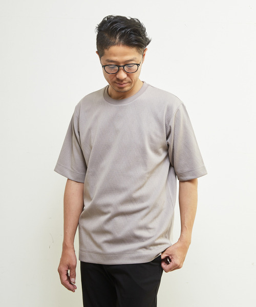 MEN'S MELROSE(メンズメルローズ)の「ライトブリスターTシャツ(Tシャツ/カットソー・メンズ・チャコールグレー/ホワイト/グレイッシュベージュ・3/2/4)」の14枚目の写真