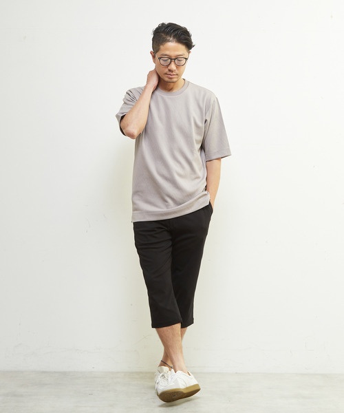 MEN'S MELROSE(メンズメルローズ)の「ライトブリスターTシャツ(Tシャツ/カットソー・メンズ・チャコールグレー/ホワイト/グレイッシュベージュ・3/2/4)」の16枚目の写真