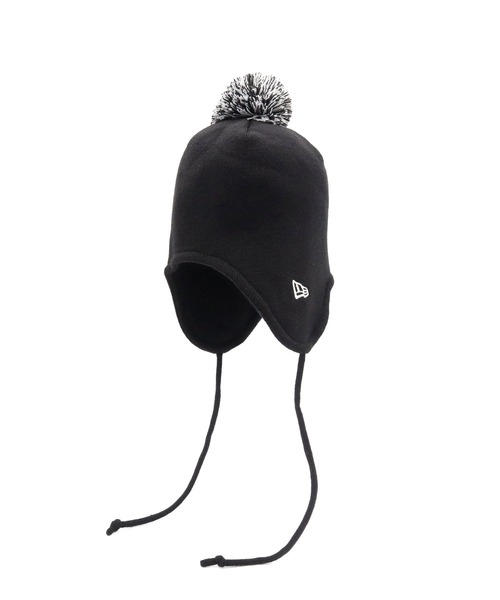 ニューエラ ポンポン付きニット帽 イヤーフラップ（ニットキャップ