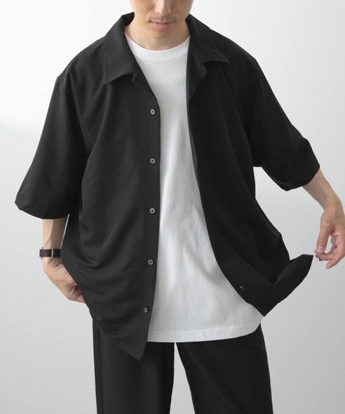 ITEMS URBANRESEARCH（アイテムズ アーバンリサーチ）の「TRオープンカラーシャツ+パンツSET（シャツ/ブラウス・メンズ・ブラック/ブラウン・SMALL/MEDIUM/LARGE）」の9枚目の写真