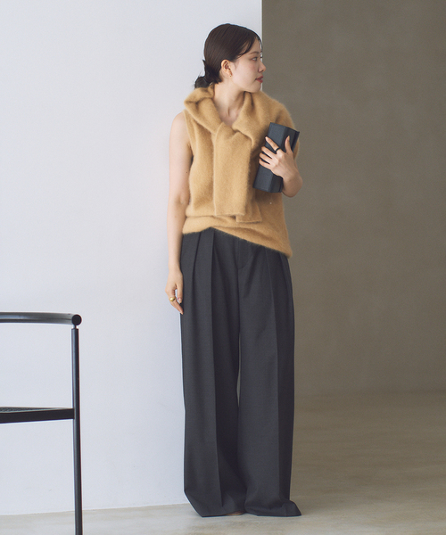 plage(プラージュ)の「Light Fur タンク(ニット/セーター・レディース・ベージュ/グレー・FREE)」の7枚目の写真