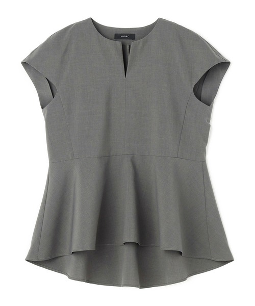 N.O.R.C（ノーク）の「ウォッシャブルペプラムブラウス【CLEAN MOTION】（シャツ/ブラウス・レディース・チャコール/ネイビー・フリー）」の18枚目の写真