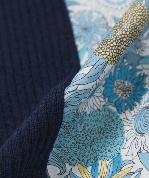 MACKINTOSH PHILOSOPHY（ﾏｯｷﾝﾄｯｼｭ ﾌｨﾛｿﾌｨｰ）の「リバティコンビノースリーブポロニット（ニット/セーター・レディース・グリーン/ライトブルー・36/38）」の11枚目の写真