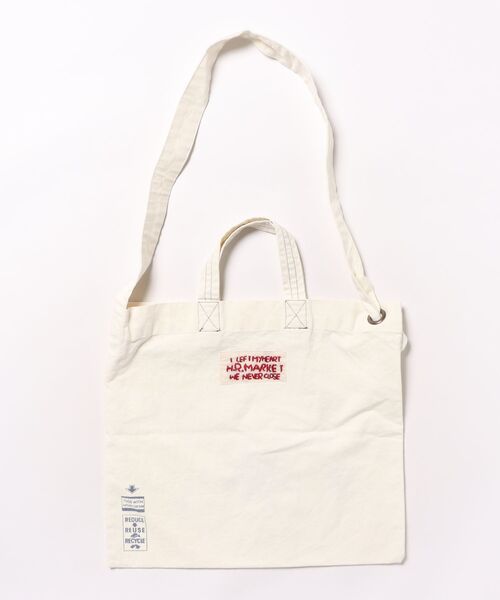 HOLLYWOOD RANCH MARKET（ハリウッドランチマーケット）の「サン&ムーン エンブロイダイリー 2WAYキャンバストート（トートバッグ・メンズ・ナチュラル・ONE）」の10枚目の写真