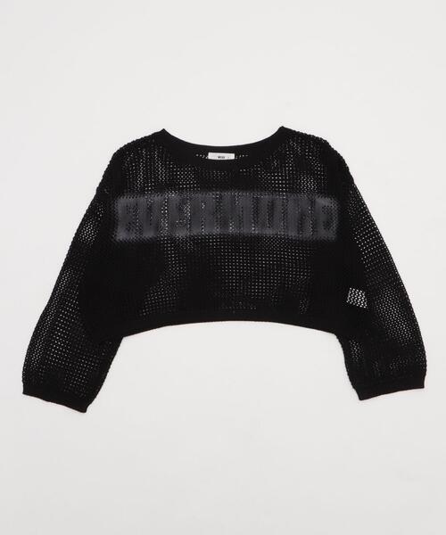 WEGO(ウィゴー)の「WEGO/スプレーロゴジャガードメッシュニット(Tシャツ/カットソー・レディース・ブラック/ホワイト・FREE)」の15枚目の写真