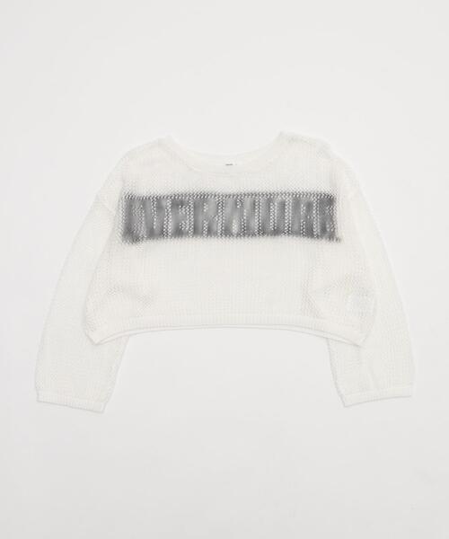 WEGO(ウィゴー)の「WEGO/スプレーロゴジャガードメッシュニット(Tシャツ/カットソー・レディース・ブラック/ホワイト・FREE)」の21枚目の写真
