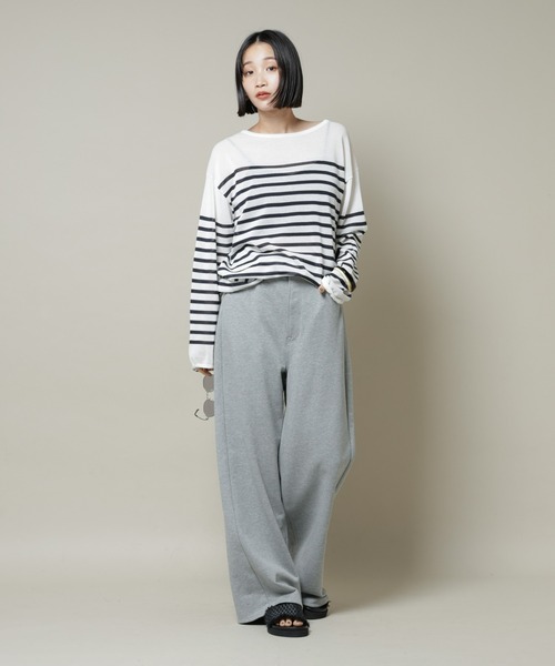 upperhights（アッパーハイツ）の「upper hights/THE LIDDY イージーワイドストレート（スウェットパンツ・レディース・グレー/ブラック・22/24/23）」の7枚目の写真