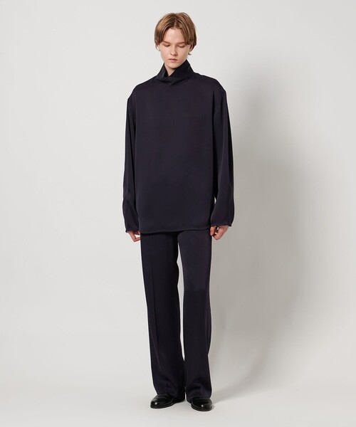 LOEFF（ロエフ）の「＜LOEFF＞タートルネック ブラウス（シャツ/ブラウス・レディース・ダークブラウン/ネイビー・0/1）」の6枚目の写真