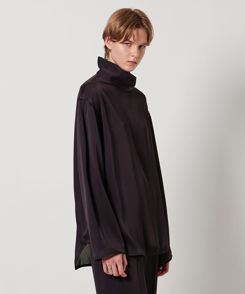 LOEFF（ロエフ）の「＜LOEFF＞タートルネック ブラウス（シャツ/ブラウス・レディース・ダークブラウン/ネイビー・0/1）」の8枚目の写真