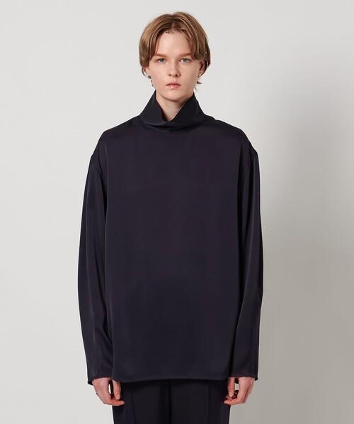 LOEFF（ロエフ）の「＜LOEFF＞タートルネック ブラウス（シャツ/ブラウス・レディース・ダークブラウン/ネイビー・0/1）」の11枚目の写真