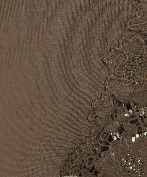 DRESKIP(ドレスキップ)の「【S-LL/ひんやり/UV/】大人上品な お袖レースニット(ニット/セーター・レディース・グリーン/ブラック/ブラウン系/オフホワイト・01/02/03/04)」の20枚目の写真